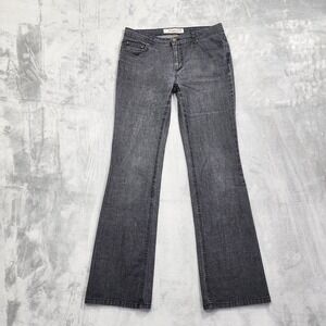 Vintage Faded Glory Jeans Womens 12 TALL Black Mid Rise Bootcut Stretch Denim